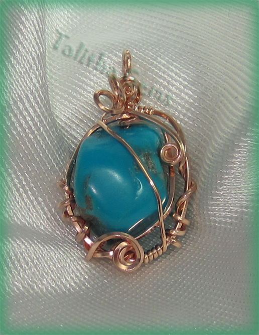 Talitha Gems - Gold Wire Wrapped Pendants